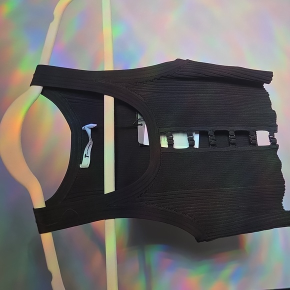 T by Alexander Wang Black Crop Top - Picture 1 of 7